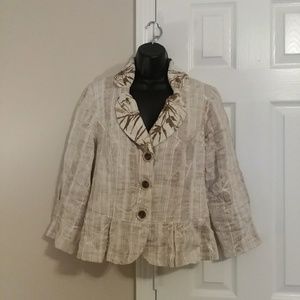 Canvas backs Women tan blazer